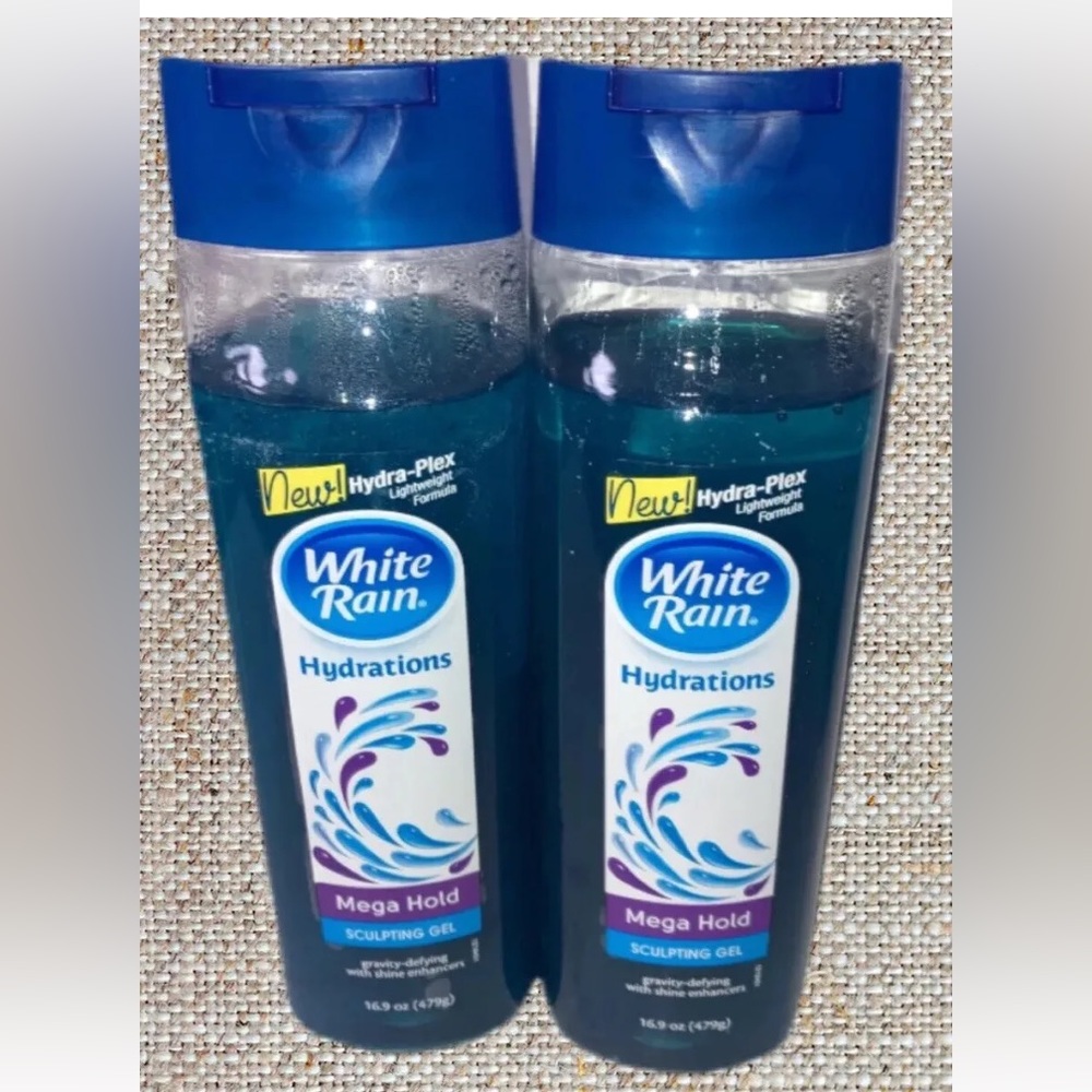 2 pack Vintage White Rain Hydrations Mega Hold Sculpting Hair Gel 16.9 Oz new .